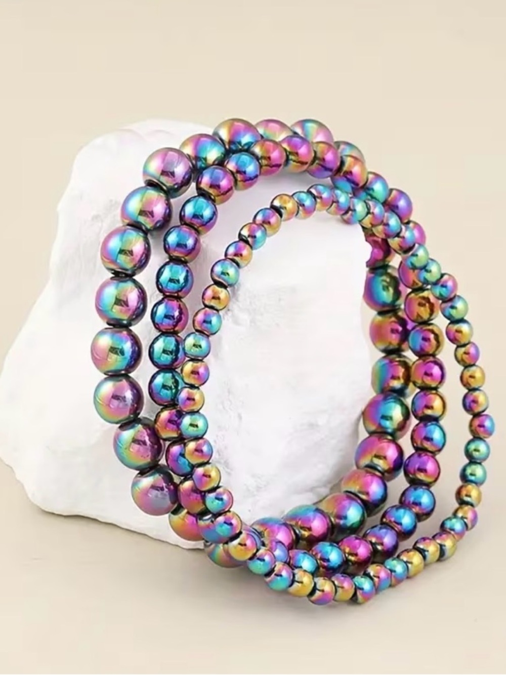 💎4/$20💎Rainbow Hematite Bracelet 4mm 6mm and 8mm